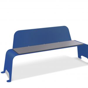 IBIZA BENCH with backrest in blue