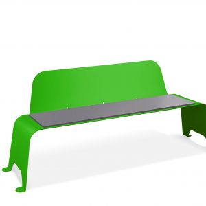 IBIZA BENCH with backrest in green